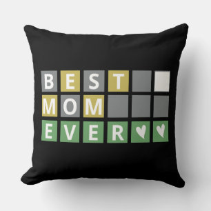 Funny Best Mam Ever - Wordle Mam Kussen