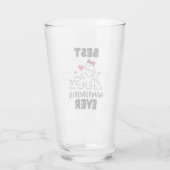 Funny Best Mamasaurus Ever Glass Cup Glas (Achterkant)