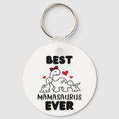 Funny Best Mamasaurus Ever Metal Circle Sleutelhan Sleutelhanger (Voorkant)