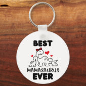 Funny Best Mamasaurus Ever Metal Circle Sleutelhan Sleutelhanger (Voorkant)