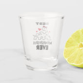 Funny Best Mamasaurus Ever Shot Glass Shot Glas (Achterkant)