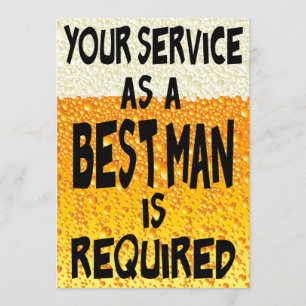 Funny Best Man Beer Voorstel Kaart