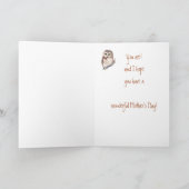 Funny Best Mothe Day Mam Wise Owl Humor Kaart (Binnen)