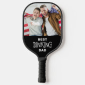 Funny Best Pickleball Dad Persoonlijk 2 Foto Paddle (Achterkant)
