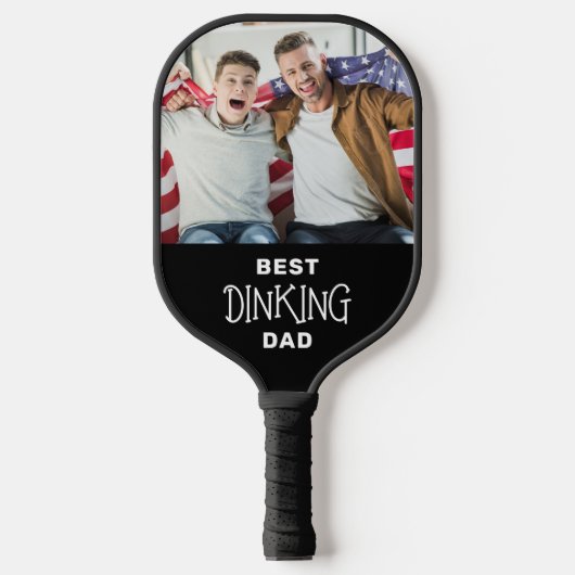 Funny Best Pickleball Dad Persoonlijk 2 Foto Pickleball Paddle (Voorkant)