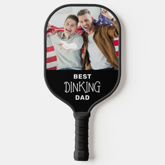 Funny Best Pickleball Dad Persoonlijk 2 Foto Pickleball Paddle (Achterkant)