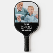 Funny Best Pickleball Grandpa Persoonlijk 2 Foto Pickleball Paddle (Voorkant)