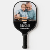 Funny Best Pickleball Grandpa Persoonlijk 2 Foto Pickleball Paddle (Achterkant)