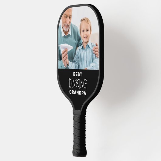 Funny Best Pickleball Grandpa Persoonlijk 2 Foto Pickleball Paddle (Links)