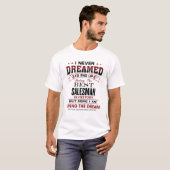 Funny Best SALESMAN in History Unieke Novelty Gift T-shirt (Voorkant volledig)
