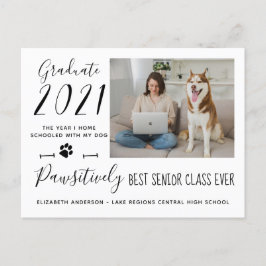 Funny Best Senior Class of 2021 Photo Afstuderen Uitnodiging Briefkaart