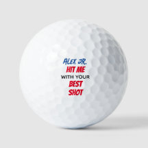 Funny best shot quote met aangepaste naam golfball