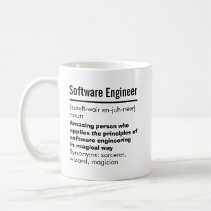 Funny Best Software Engineer Definition Gift Koffiemok