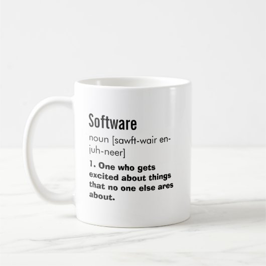 Funny Best Software Engineer Definition Gift Koffiemok (Links)