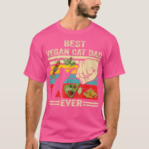 Funny best vegan kattevader ooit vegetarisch katte t-shirt