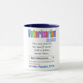 Funny Best Veterinarian Mok (Midden)