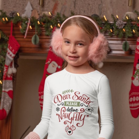 Funny Beste kerstman, Definieer Naughty Kerstmis T-shirt