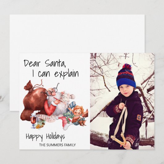 Funny Beste kerstman, ik kan het uitleggen Feestdagenkaart (Voorkant / Achterkant)