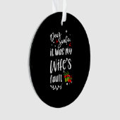 Funny Beste kerstman Wife Husband Ornament (voorkant)