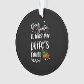 Funny Beste kerstman Wife Husband Ornament (voorkant)