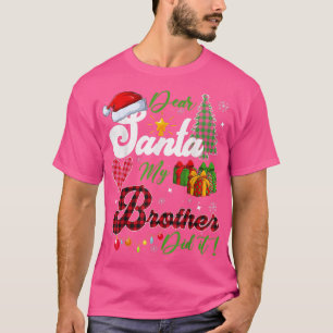 Funny Beste Santa Mijn broer heeft het met Kerstmi T-shirt