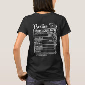Funny Besties Trip/Crazy One Nutritional Facts T-shirt (Achterkant)