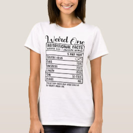 Funny Besties Trip/Weird One Nutritional Facts T-shirt