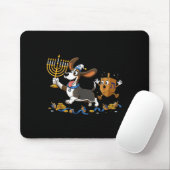Funny Bet Hound Dreidel Menorah Hanukkah Kids Wome Muismat (Met muis)