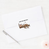 Funny Betere Late dan nooit Sloth Ronde Sticker (Envelop)