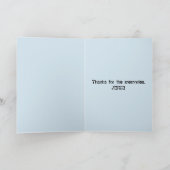 Funny betreurt Relatie card Bedankkaart (Binnen)