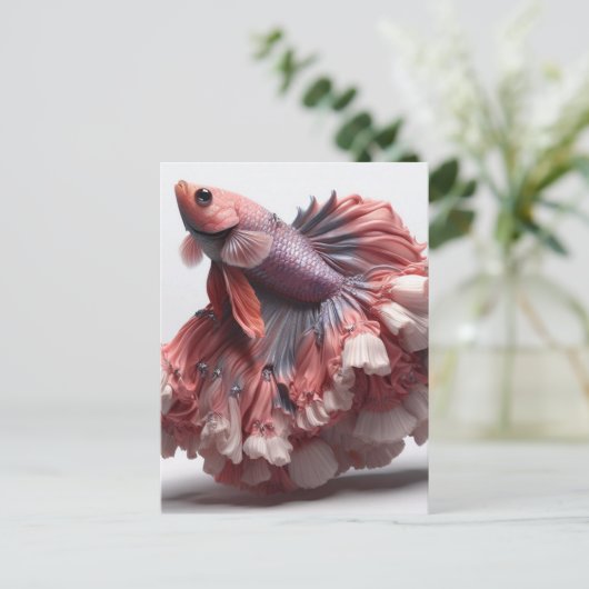 Funny Betta Fish Mode Briefkaart (Staand voorkant)