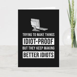 Funny Better Idiots Programming Gift Kaart