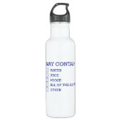 Funny Beverage Check Boxes Waterfles (Voorkant)