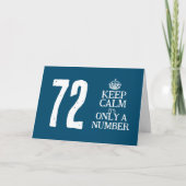 Funny bewaar kalm meme aangepast 72e verjaardag kaart (Voorkant)