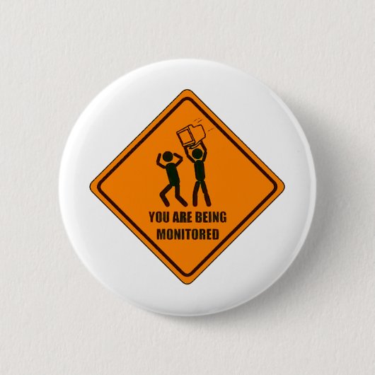 Funny Bewaking Ronde Button 5,7 Cm (Voorkant)
