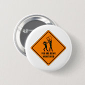 Funny Bewaking Ronde Button 5,7 Cm (Voorkant /achterkant)