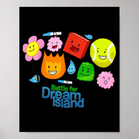 Funny Bfdi-battle For Dream-island Kids Graphic Bo Poster (Voorkant)