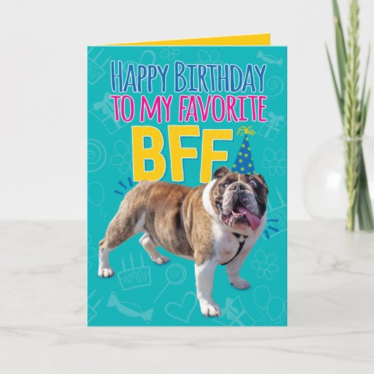 Funny BFF Birthday Kaart voor Burping, boerenvrien (Voorkant)