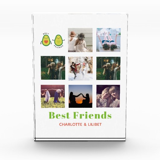 Funny BFF FOTO COLLAGE Gift Personalized AVOCADO (Voorkant)