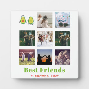 Funny BFF FOTO COLLAGE Gift Personalized AVOCADO Fotoplaat
