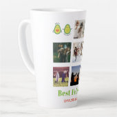 Funny BFF FOTO COLLAGE Gift Personalized AVOCADO Latte Mok (Linkerhoek)