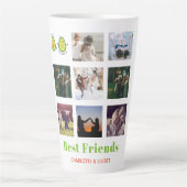 Funny BFF FOTO COLLAGE Gift Personalized AVOCADO Latte Mok (Voorkant)