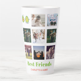 Funny BFF FOTO COLLAGE Gift Personalized AVOCADO Latte Mok