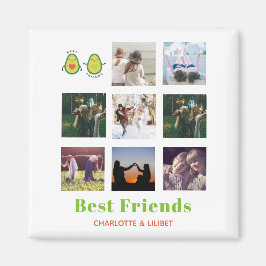 Funny BFF FOTO COLLAGE Gift Personalized AVOCADO Magneet