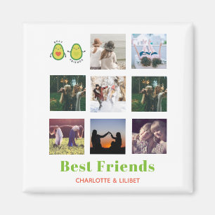 Funny BFF FOTO COLLAGE Gift Personalized AVOCADO Magneet
