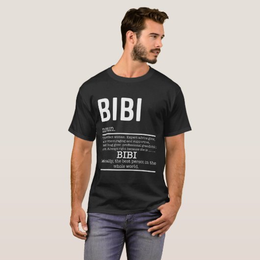 Funny Bibi Definition Grandma Moederdag Gifts T-S T-shirt (Voorkant volledig)