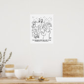 Funny Bible Study of Biblical Story of Noah's Ark Poster (Keuken)