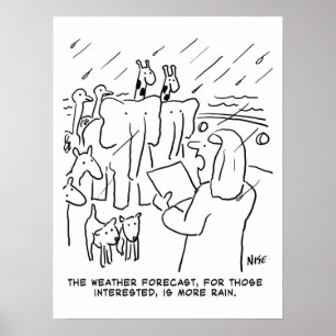 Funny Bible Study of Biblical Story of Noah's Ark Poster