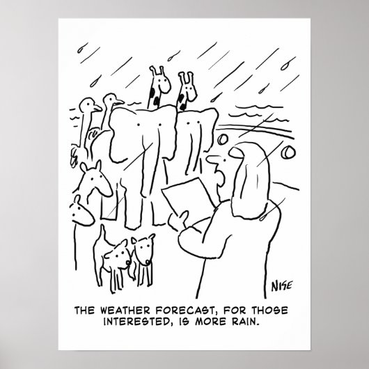 Funny Bible Study of Biblical Story of Noah's Ark Poster (Voorkant)