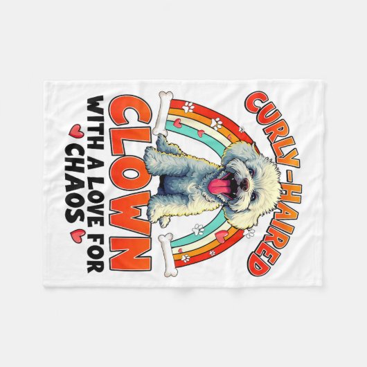 Funny Bichon Frise Design For Dog Lover Fleece Deken (Voorkant (Horizontaal))